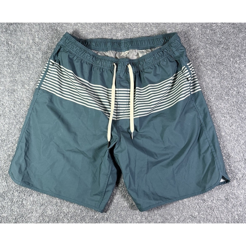 Fair Harbor The One Shorts Blue Striped Mens XL Brief Lined Swimwear Quick Dry